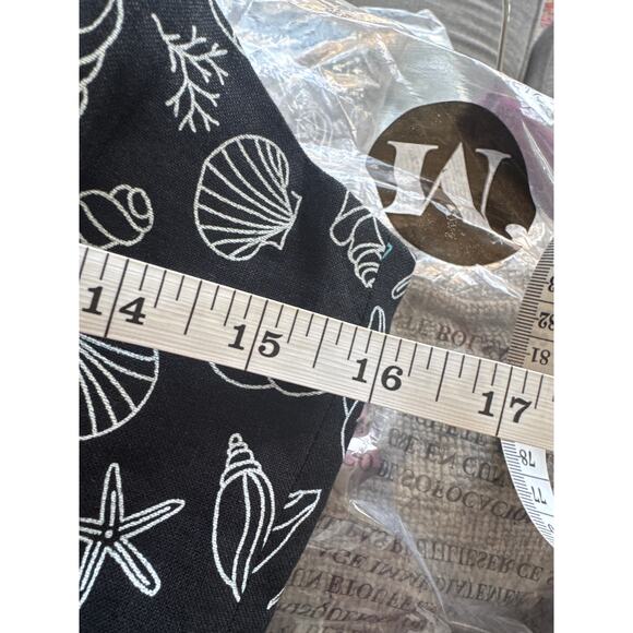 Modcloth Seashore Spectacular Linen Midi Dress Cutout Black Seashell Sz 6 NWT - Picture 9 of 11